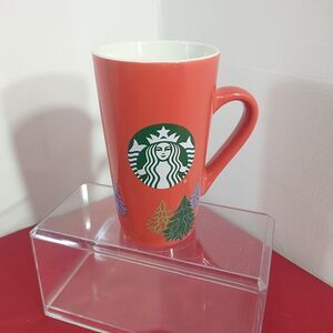 Starbucks 2020 Christmas Tree Red Tall Latte Coffee Mug Cup 16 oz.